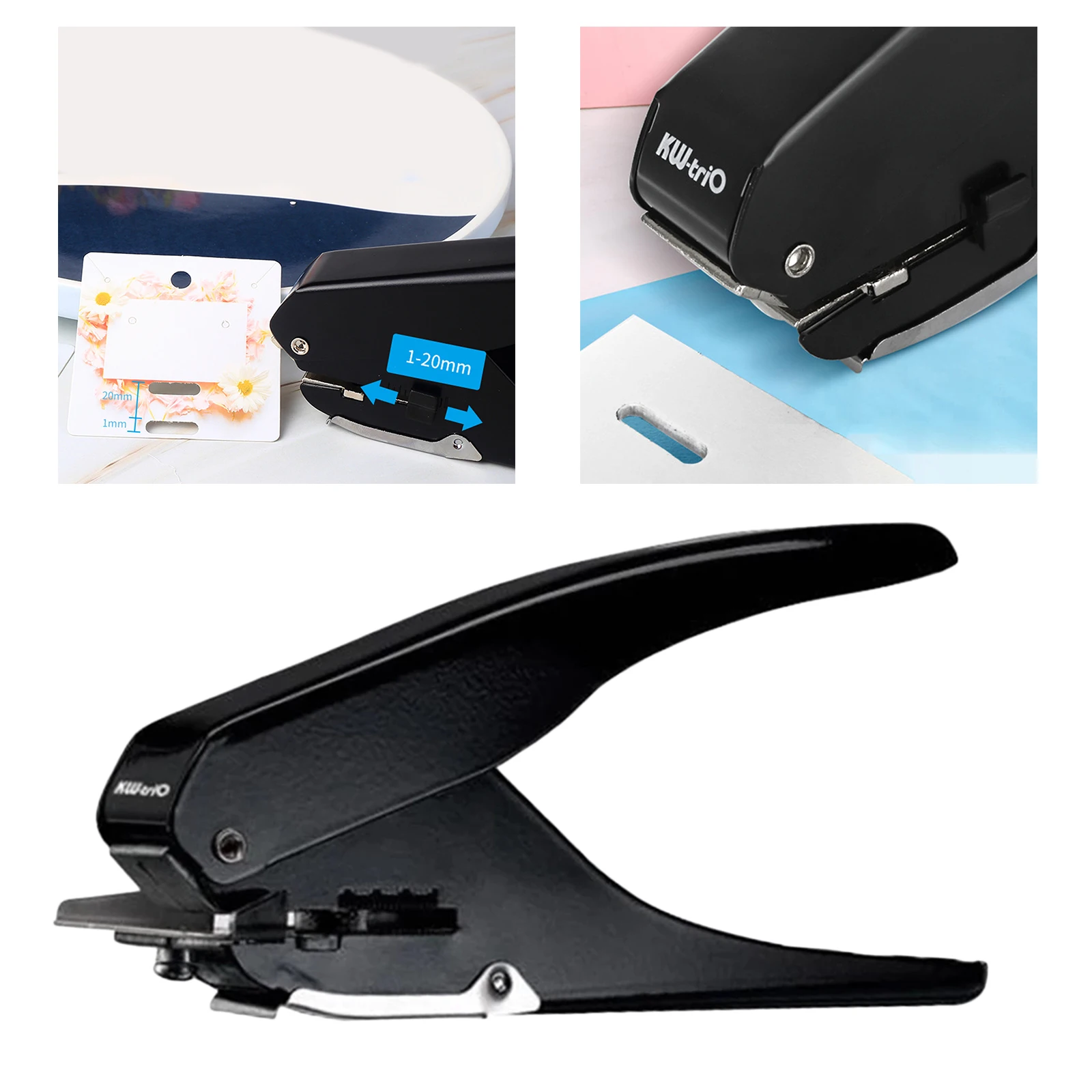 Ручной Бумага Дырокол из джинсовой ткани с низким вырезом на 10 листов Ёмкость