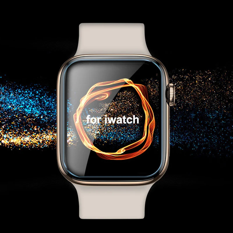Полноэкранная Защитная пленка для apple watch 5/4/3 44 мм 40 42 38 нано жидкое УФ закаленное