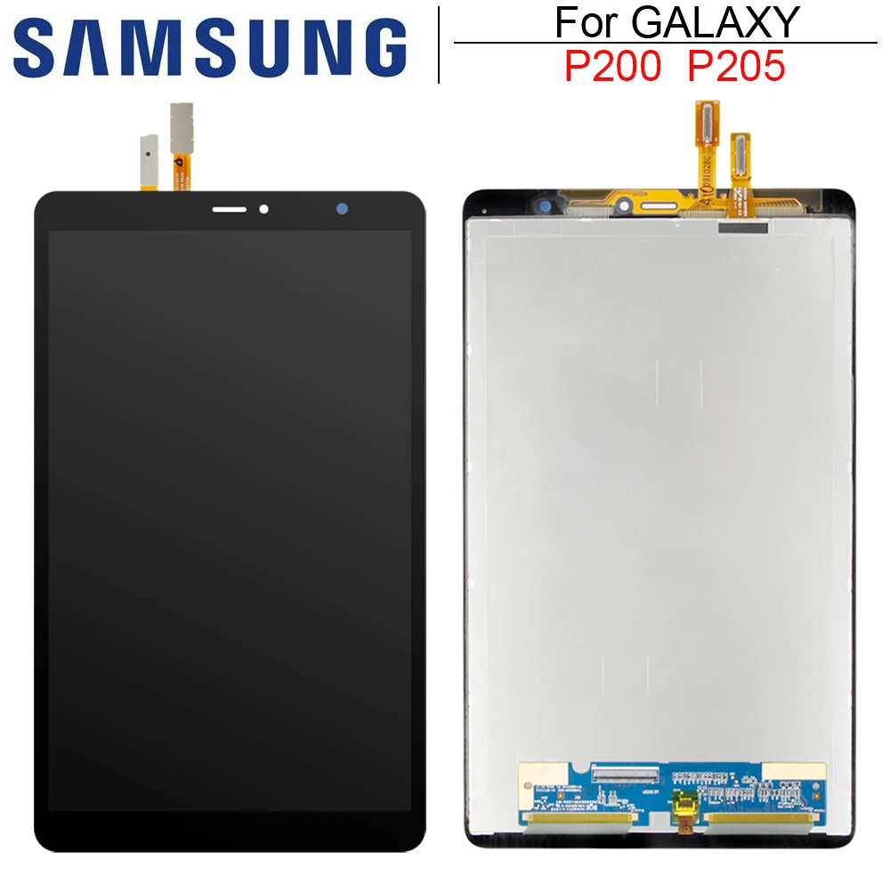ЖК дисплей и сенсорный экран для Samsung Tab A 8 0 2019 Φ P200 P205 дигитайзер панель стекло в