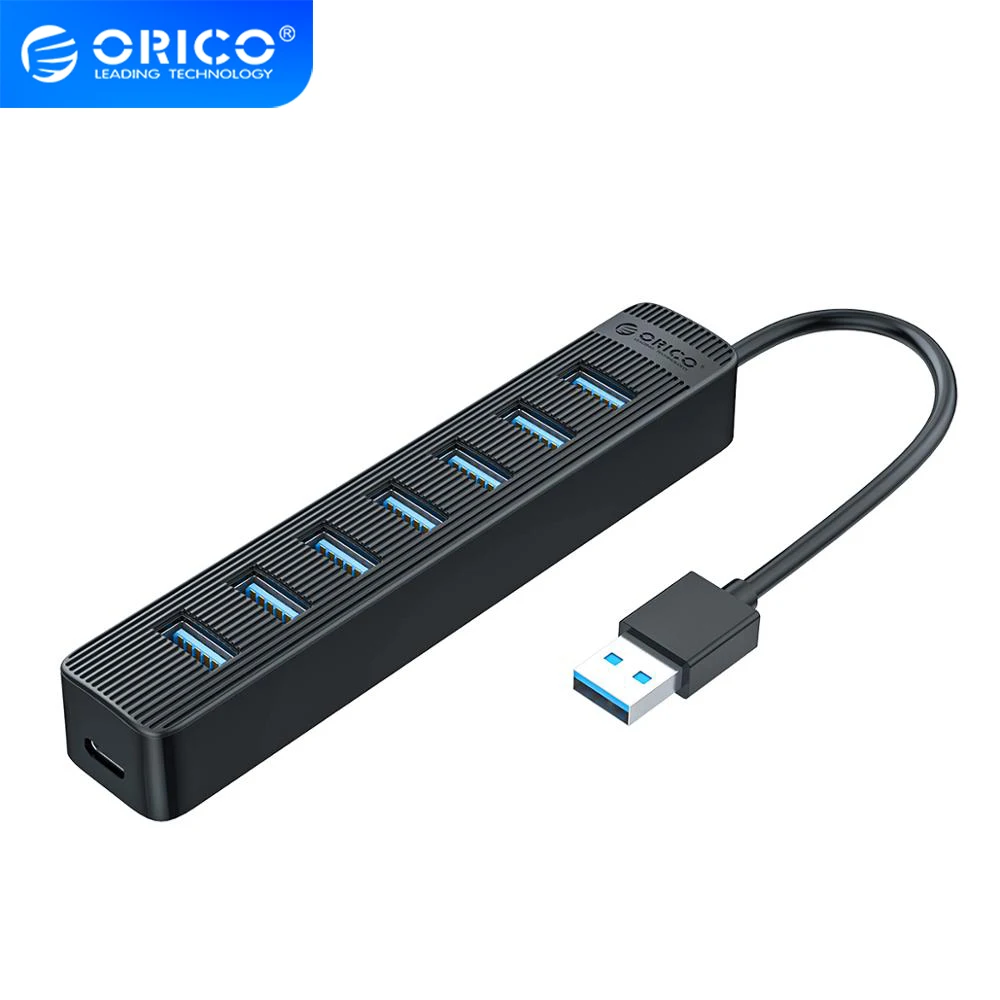 

USB-Концентратор ORICO, 7 портов USB 3,0, с портом питания Type-C, Разветвитель USB TF, OTG, высокоскоростной, для ноутбуков, настольных аксессуаров