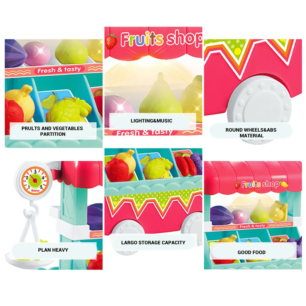 Детская еда грузовик игрушки мини девочка ролевые продукты фрукты и овощи