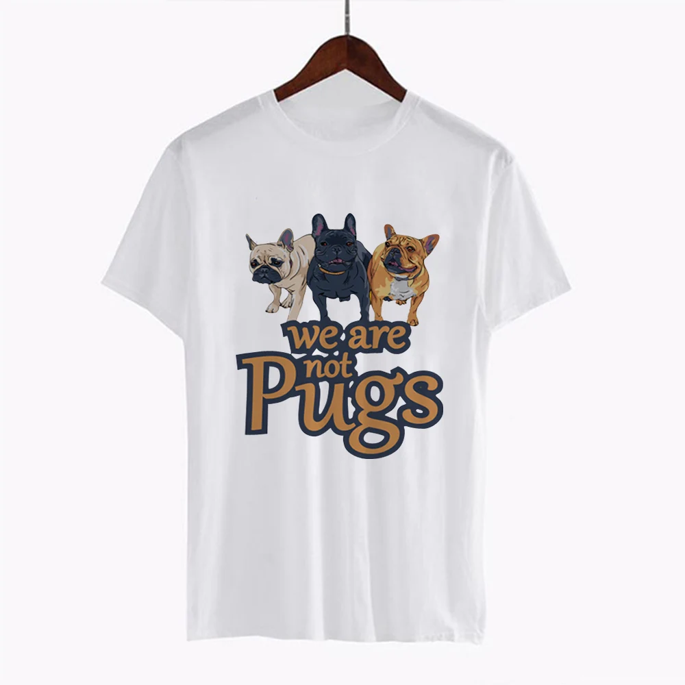 Модная женская футболка с французским бульдогом We Are Not Pugs забавная футболки в