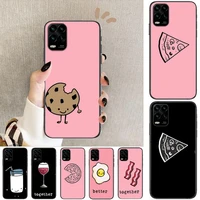 milk and cookies couples cartoon phone case for xiaomi redmi note 11 10 9s 8 7 6 5 a pro t y1 anime black cover silicone back pr