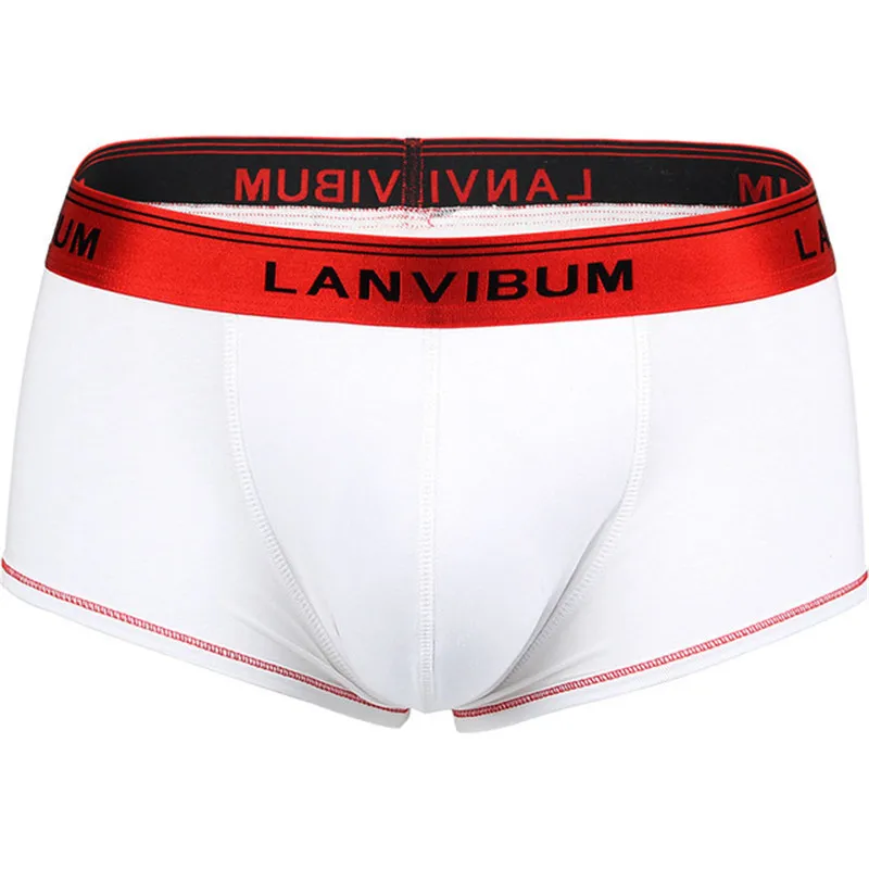 LM623 redwhite 18 видов стилей, розовый, Senson, мужское нижнее белье, мужские боксеры, сексуальные, хлопок, Cuecas, боксеры, мужские шорты, Гей Нижнее белье, мужские трусы для мальчика - Цвет: LM623 redwhite