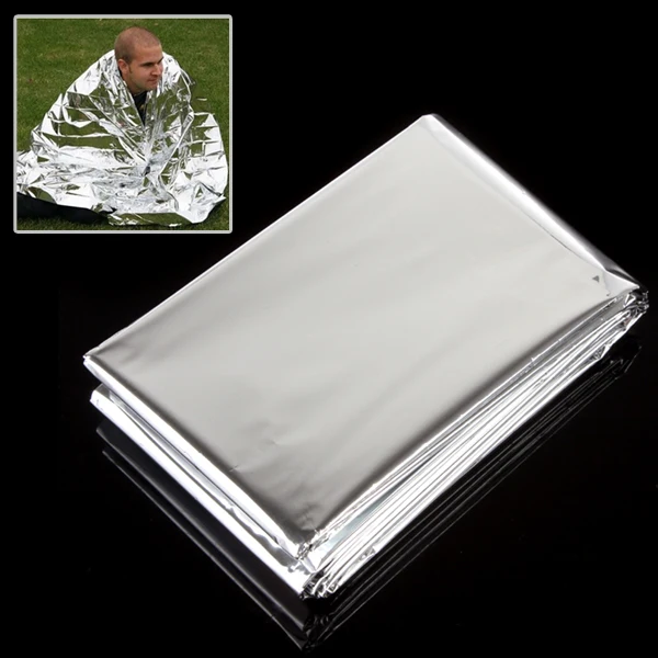 

Outdoor Multifunction Double-sides Silver Emergency Survival Rescue Military Blanket for Field exploration / investigation