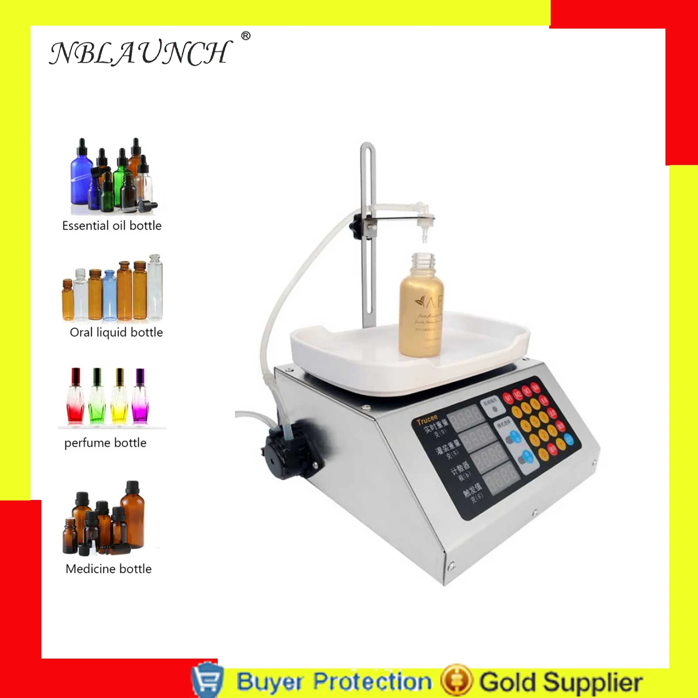 

Weighing Peristaltic Pump Filling Machine Electronic Scale Filler 110v-220v Chemical Perfume E-Liquid Oil 0-50ml Free Shipping