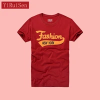men t shirt yiruisen fashion 100 cotton summer high quality broadcloth breathable o neck embroidery casual vintage holiday tee