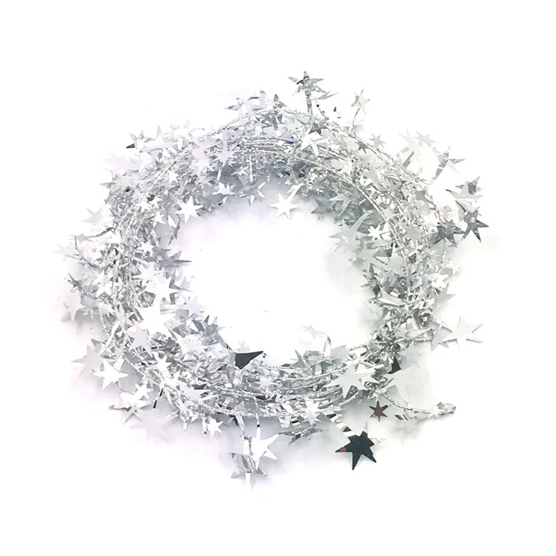 Рождественские украшения 5 м блестящая мишура сделай сам украшение на елку