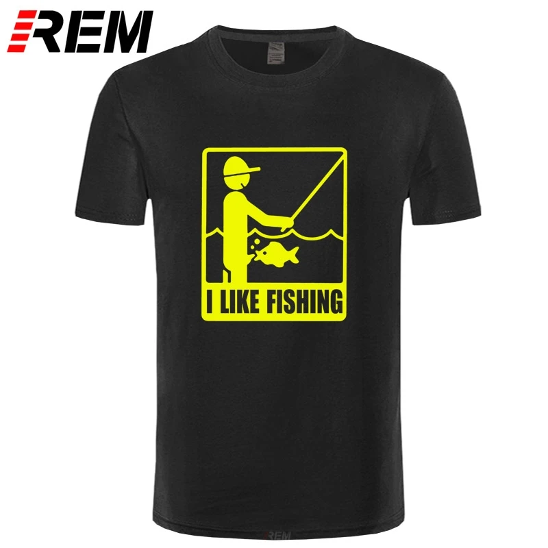 Футболка для рыбалки с забавным буквенным принтом I Like Fishing мужские футболки Humor