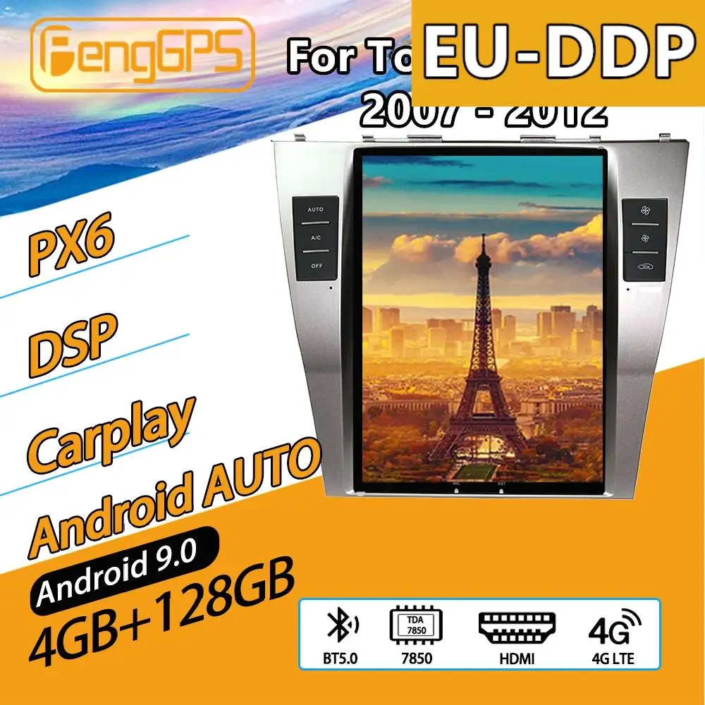 

For Toyota Camry Radio Android 2007 2008 2009 - 2012 Car Multimedia Player PX6 Screen Stereo Audio autoradio GPS Navi Head unit
