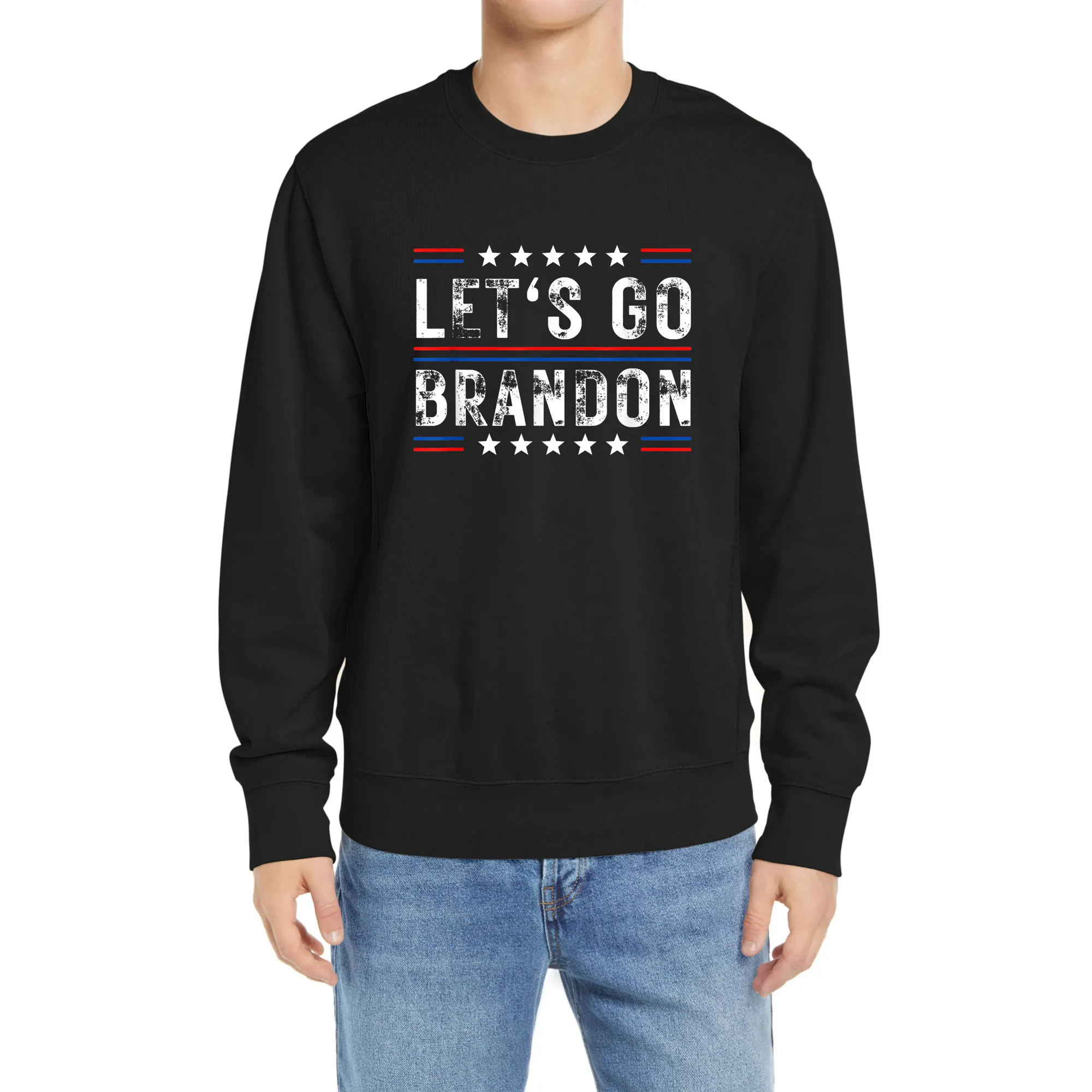 

Gift Cotton Funny Trendy Sarcastic Let's Go Brandon Autumn Winter Warm Men's Fleece Casual Pullover Hoodies Sweatshirts