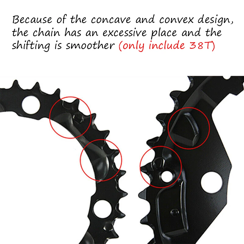 104BCD сеть MTB Ring 64BCD 26T 38T велосипедная Звездочка 2*10S алюминиевый комплект кривошипов