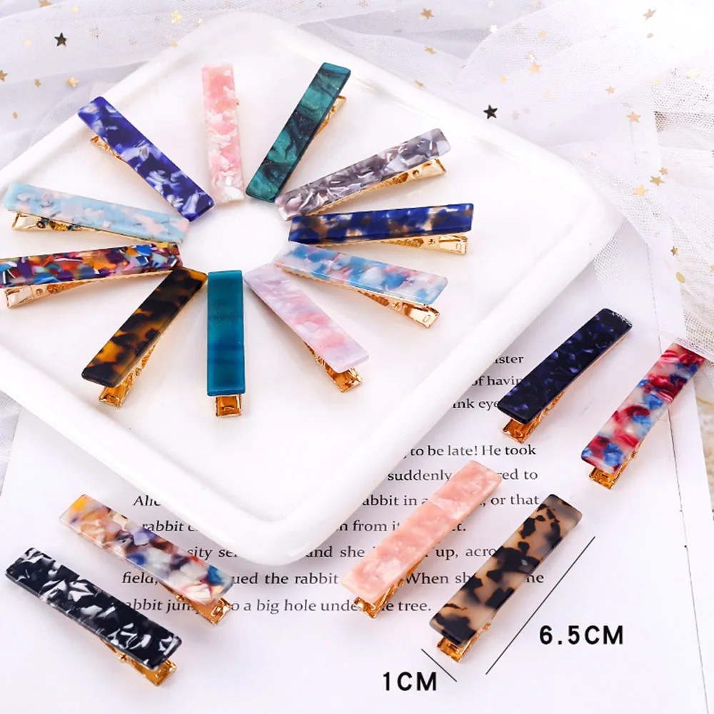 

2019 New Japan Women Girls Acetic Acid Hair Clips Hairpins Print Barrettes Lady Pins Hairgrips Hair Accessories Headwear Tempera