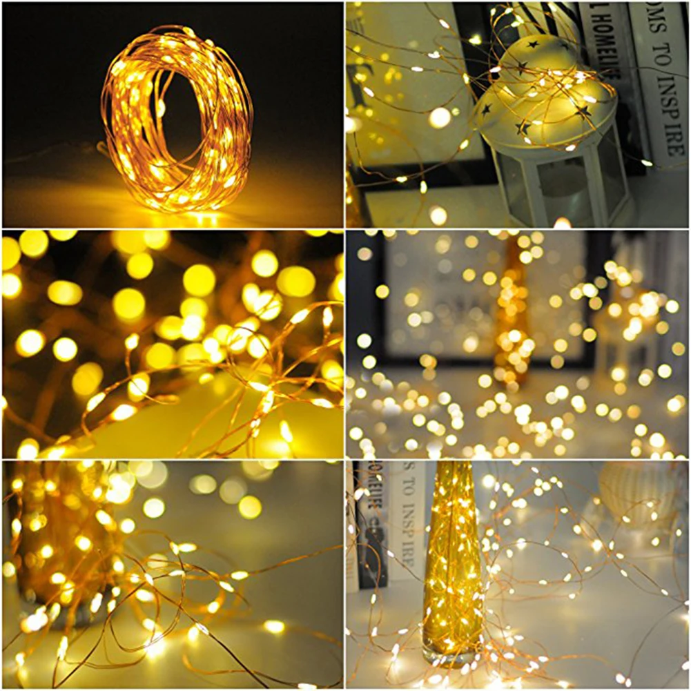 Светодиодная гирсветильник на солнечной батарее 8 режимов 100 светодиодов 10 м |