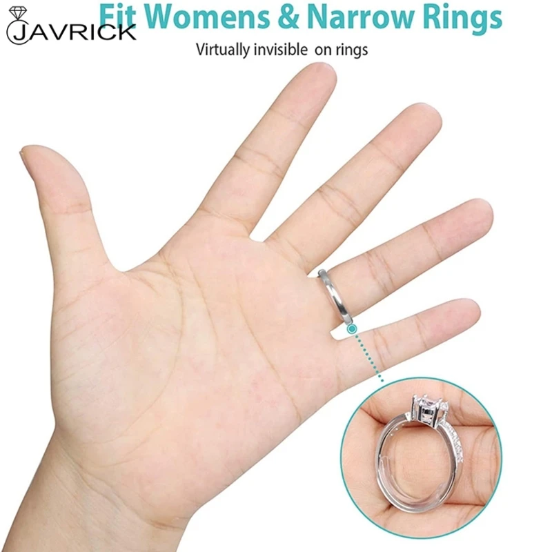 8 Sizes Silicone Invisible Clear Ring Size Adjuster Resizer Loose Rings Reducer Sizer Fit Any Jewelry Tools | Украшения и