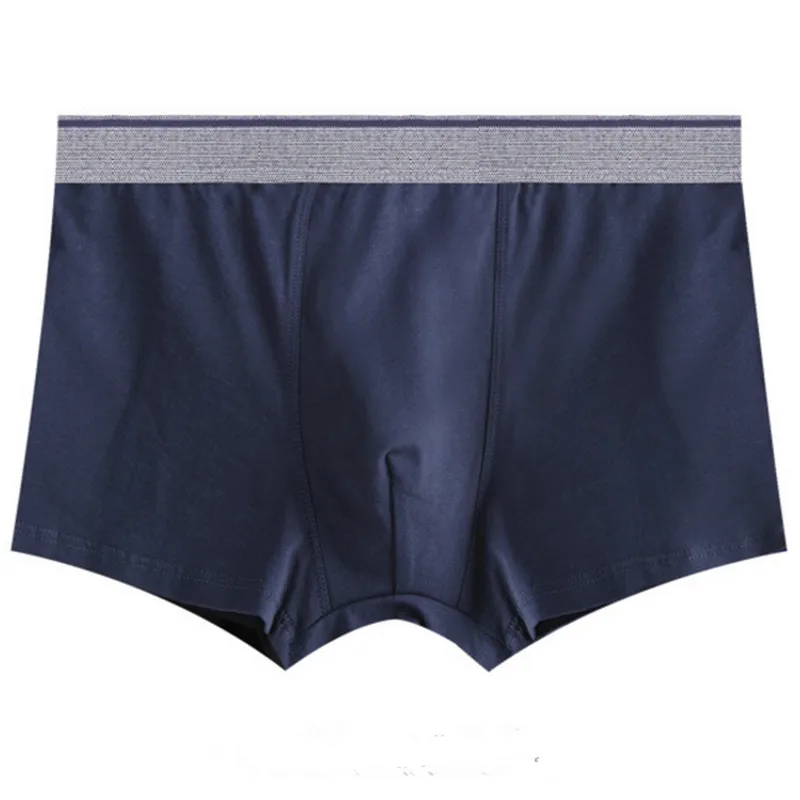 

100% Top Cotton Quality Gentleman Boxer Shorts High Elastic Flat Panties Mens Comfortable Fitting Underpants 4Pcs/Set