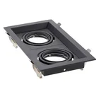 Квадратные встраиваемые светодиодные потолочные кольца MR16, галогенная лампа, фонарь, точечный светильник GU10, рамочный светильник