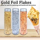 3 г Съедобные золотые хлопья для украшения выпечки, украшение из золотой фольги для торта, макарон, чашка для рукоделия, бесплатная доставка