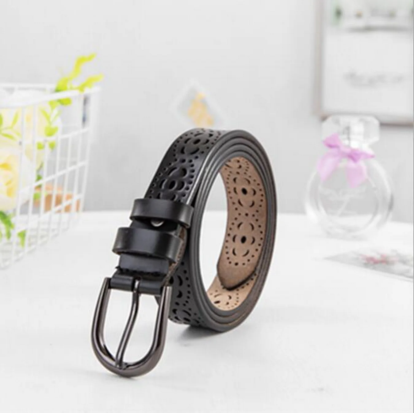 Ceinture femme ремни для мужчин и женщин из коровьей кожи открытые рифленая ткань