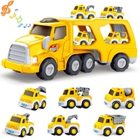 construction truck toys for 3 4 5 6 years old toddlers kids boys and girls car toy set with sound and light play vehicles in f