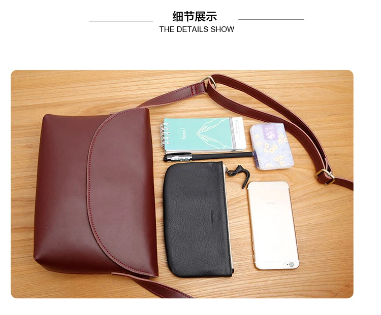 

Original women's leather small shoulder bag, women's messenger bag, simple shoulder bag, leather Japanese art bag