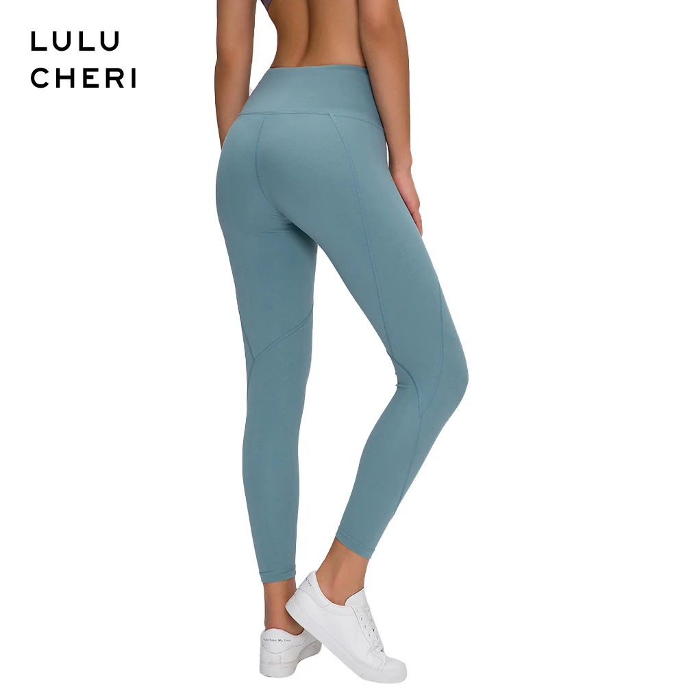 Женские штаны для йоги с высокой талией однотонные Лоскутные эластичные