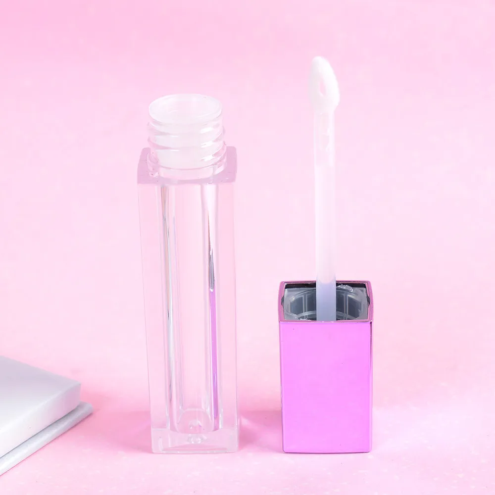 5 мл квадратный блеск для губ трубка с палочкой аппликатор пустая многоразовая