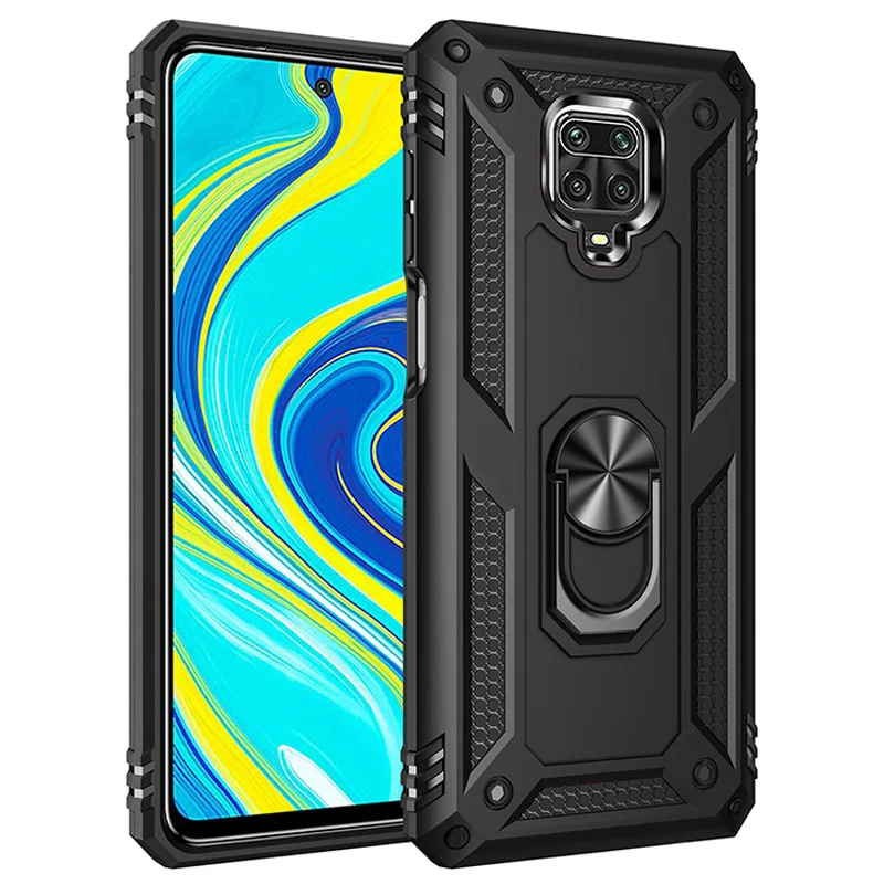 

NEW Shockproof Phone Case for Xiaomi k30 pro Poco F2 Pro Note9 Pro Max Note 9S 9 10X 4G Army Finger Ring Holder For Redmi 9 9A