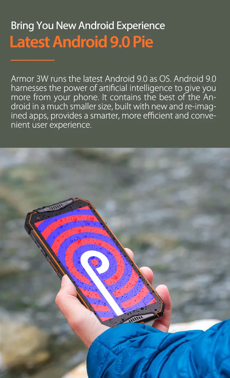 Ulefone Armor 3 Вт IP68 водонепроницаемый мобильный телефон 10300 мАч 5," FHD+ Восьмиядерный 6 ГБ+ 64 ГБ helio P70 Android глобальная версия Smart