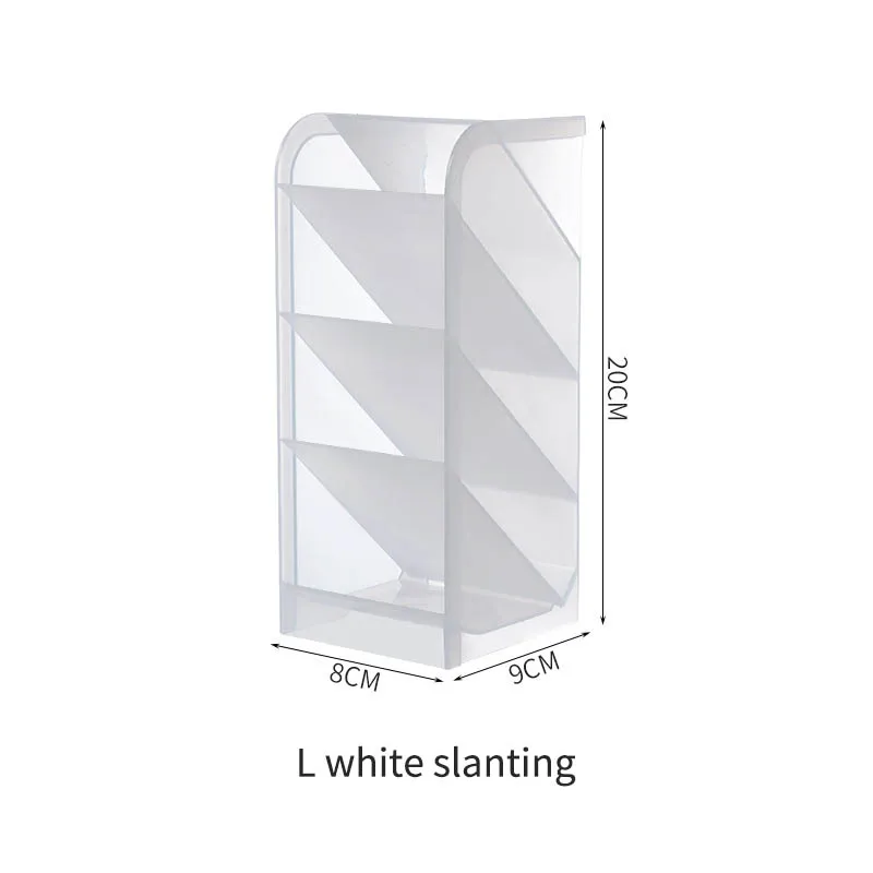 L white slanting Портативный 4 сетки Макияж Косметический Держатель Sub-Grid разное хранилище Настольный ящик для хранения многофункциональный настольный карандаш ручка Органайзер - Цвет: L white slanting