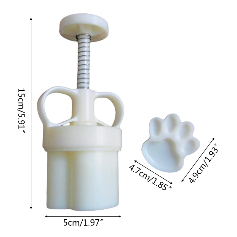 

Plastic Mooncake Mold 50g Cat Paw Stamp Cookie Cutter Mould Hand Pressure Baking Accessories Mid-Autumn Festival