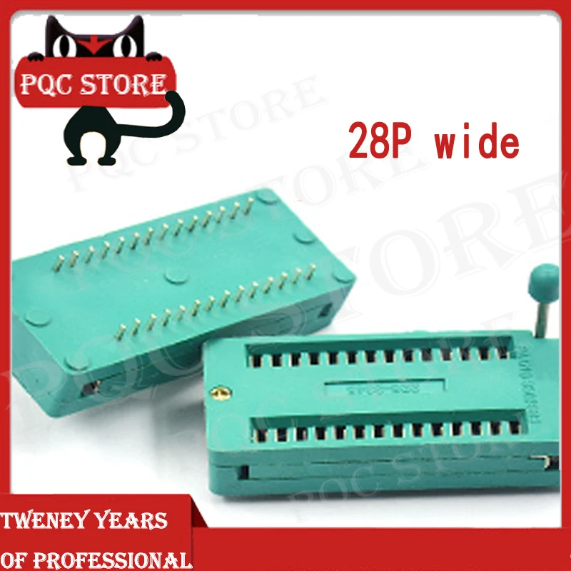 1 шт./лот 14 16 18 20 24 28 40 P Pin 2 54 мм Зеленый DIP Универсальный ZIF IC Разъем тестовый припой