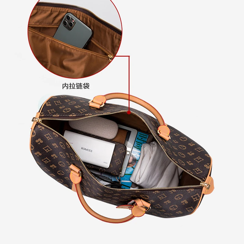 

Travel Duffle Hand Luggage Suitcase 2021 Luxury Designer Tote Women Weekend Beach Overnight Leather Top Handle Bags Men Shoulder