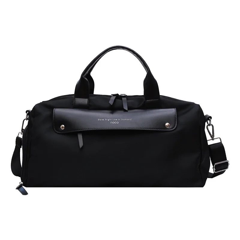Black Travel bag Нейлоновая дорожная сумка, Вместительная женская сумка для ручной клади, дорожная сумка, посылка на выходные, Высококачественная женская сумка через плечо - Цвет: Black Travel bag