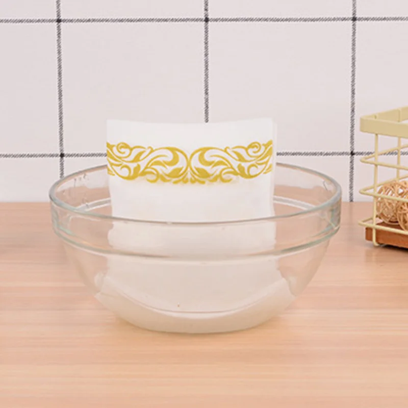 Премиум свадебные салфетки мягкие прочные и впитывающие белые золотые