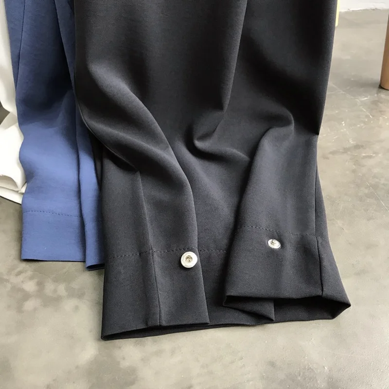 Осень 2019 г. новые широкие штаны с заниженной талией однотонные для бабушек