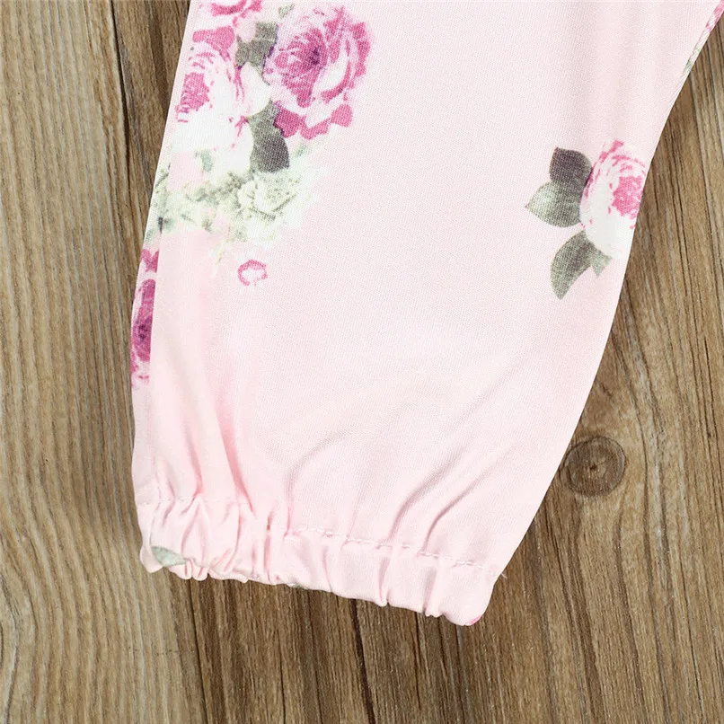 Vestido infantil/Одежда для новорожденных девочек, пальто, футболка Топы+ штаны с цветочным принтом, леггинсы, комплект одежды, roupa de bebe terno J6