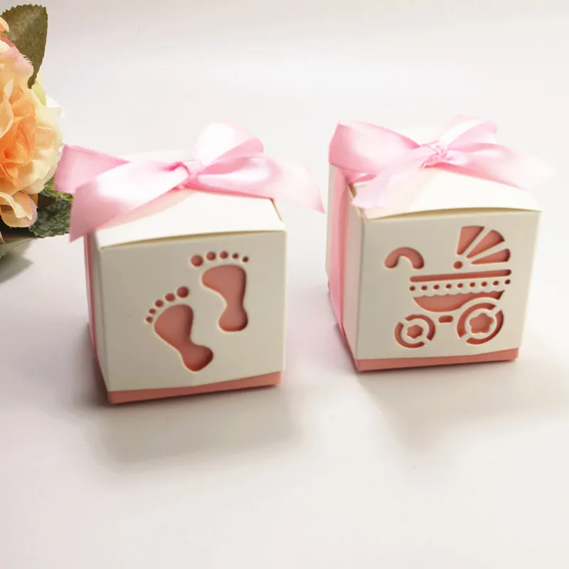 

Birthday egg box Cute creative paper box foot candy box hollow stroller candy box folding baby gift box birthday souvenir