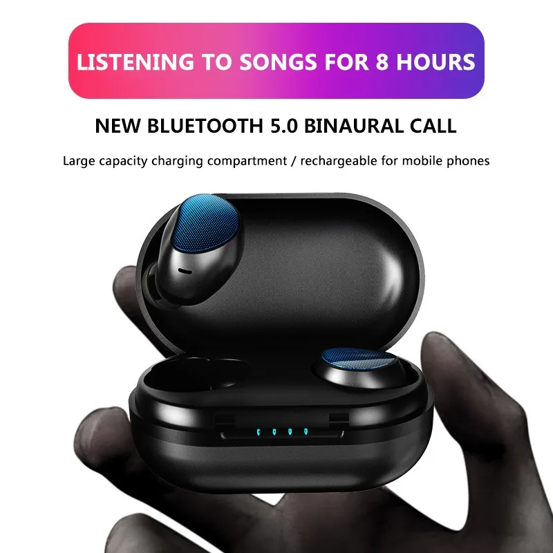 Оригинальные Беспроводные Bluetooth 5 0 TWS T10 наушники вкладыши гарнитура с зарядным