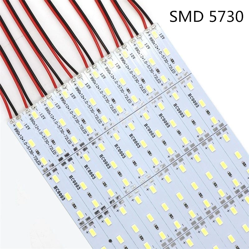 

10pcs*50cm Factory Wholesale DC12V 36leds SMD5730 5630 LED Hard Rigid Strip Bar Light Aluminium shell Cabinet Light