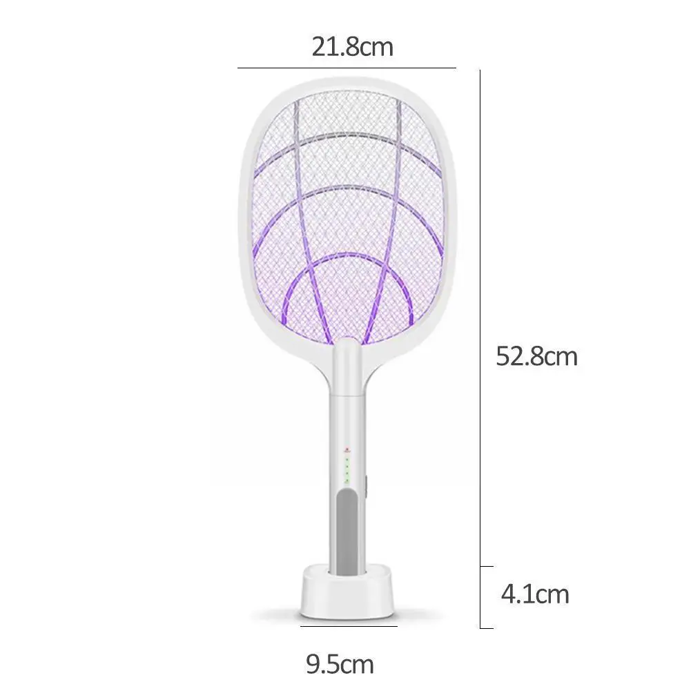 

2 In 1 3000V Electric Mosquito Killer With UV Light Trap Lamp Bug Rechargeable Zapper LED Anti Mosquito Racket Summer Insec U0D8