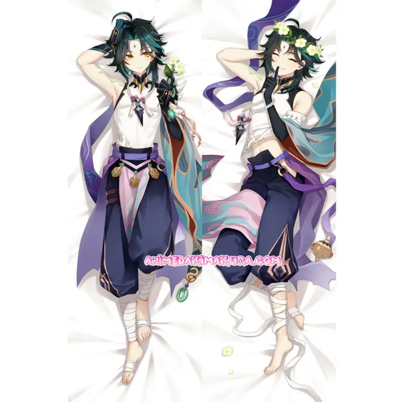 

Genshin Impact Xiao Anime Dakimakura Hugging Body Pillow Case Covers Pillow Cover Soft Cushion Home Bedding Pillows Dakimakura