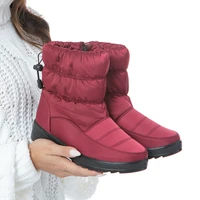 2021 fashion women winter warm waterproof snow boots plush lining for ladies no slip casual outdoor footwear