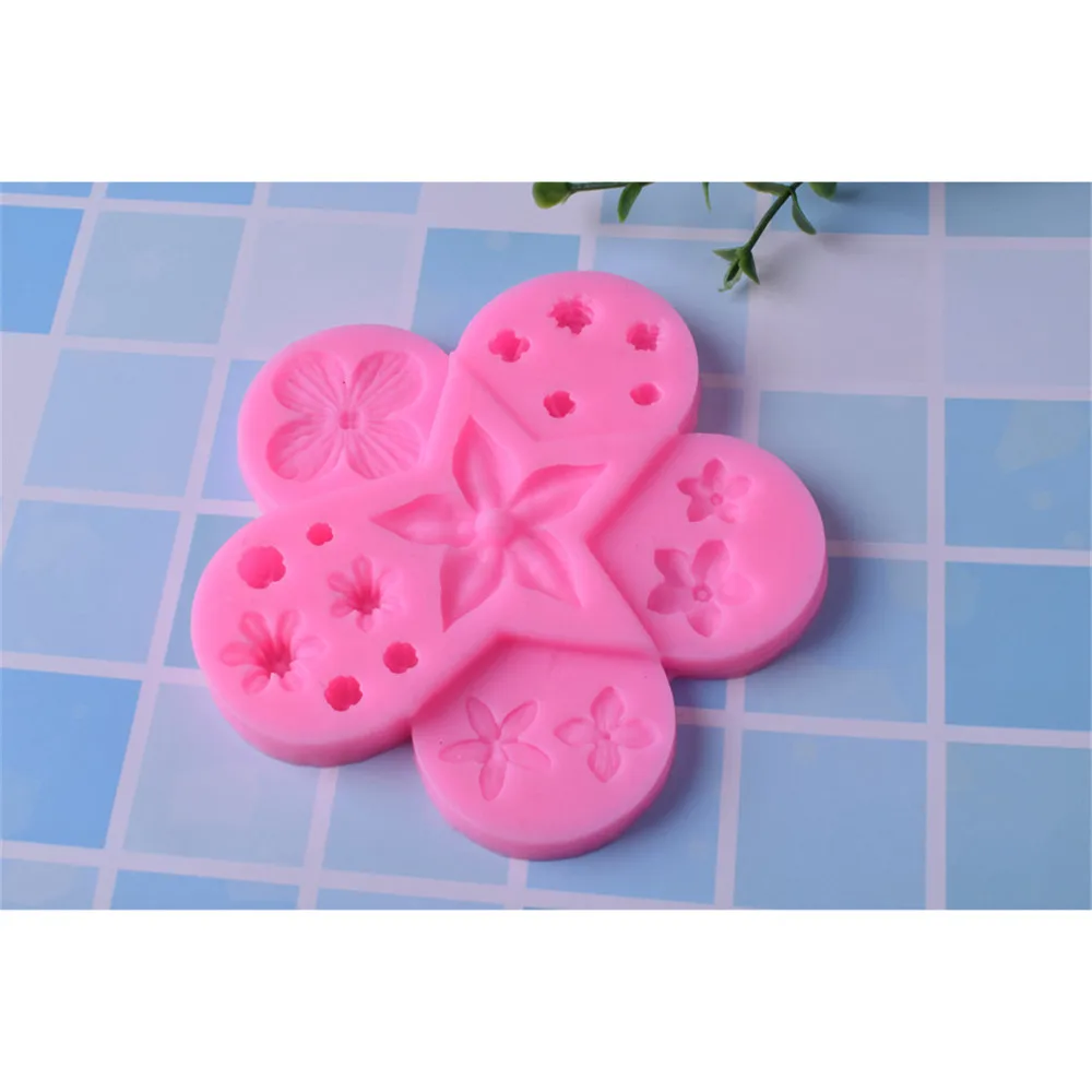 Кружевная Цветочная бусина силиконовая форма для помадки формы каймы торта