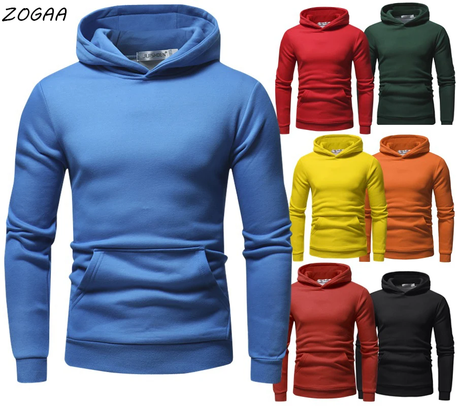 

ZOGAA New Spring Men's Sweatshirts Solid Casual Hoody Men Elasticity Slim Fit Pullover Hoodied Men's Streetwear Sporting Hoodies