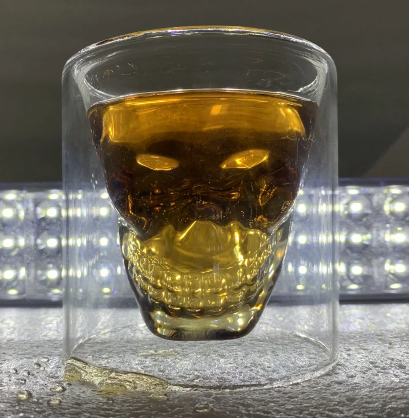 Креативная прозрачная пивная винная чашка бокал в виде черепа для красного вина
