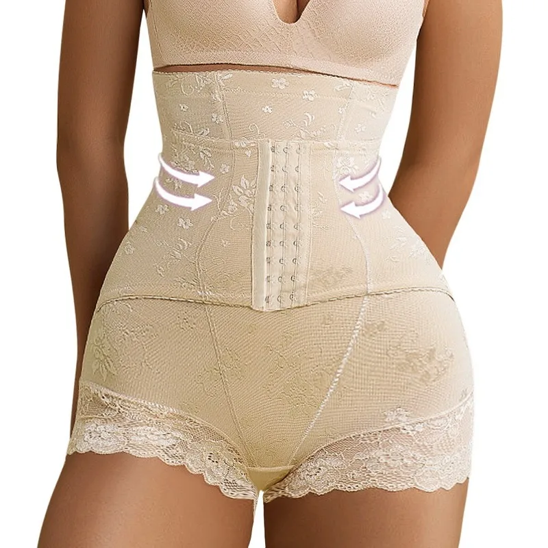 

Slimming Belt Panties Sexy Lace Shapers Body Shaper with Zipper Double Control Panties Women Shapewear Weight Loss Waist Trainer