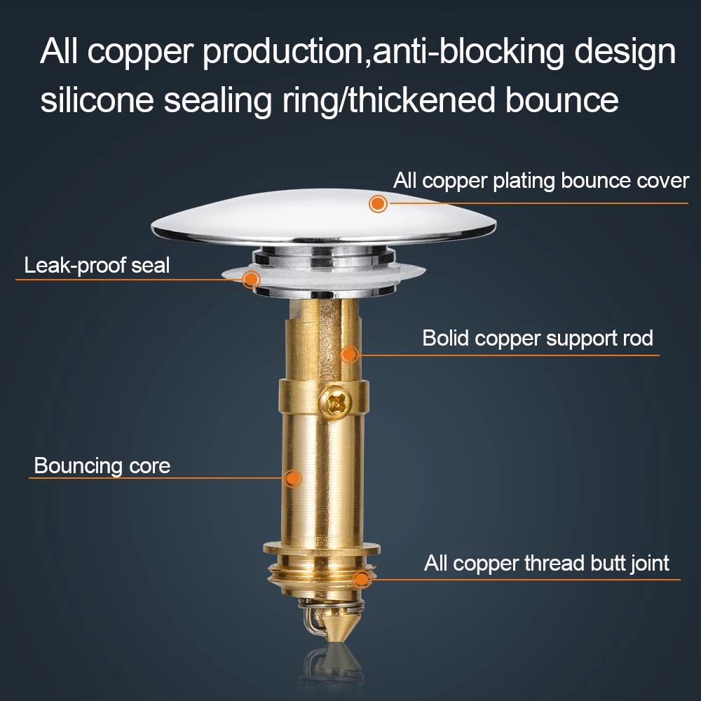 Универсальный взрывозащищенный фильтр для слива выдвижной раковина с отскоком