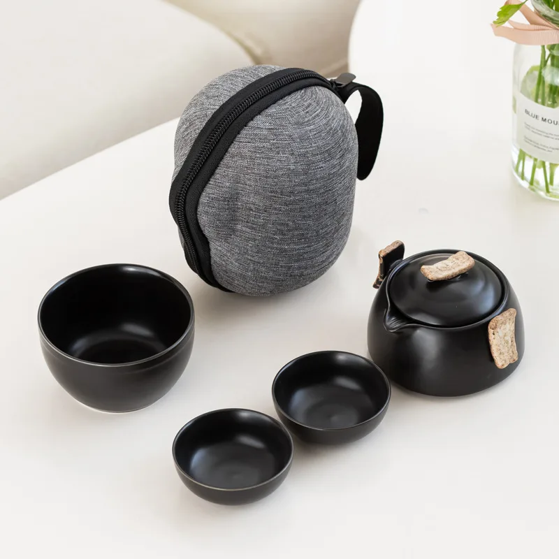 Винтажный дорожный чайный набор керамические портативные чайные принадлежности