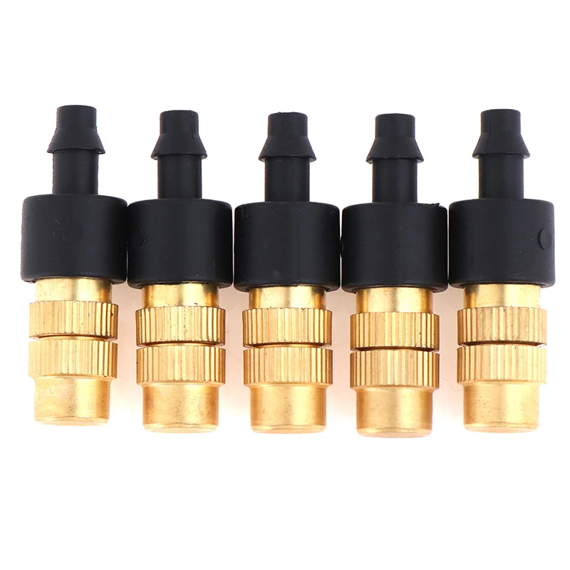 

10pcs Garden Irrigation Agricultural Atomizing Sprinklers Atomizing Sprayers Copper Misting Fog Cooling Nozzles For 4/7mm Hose